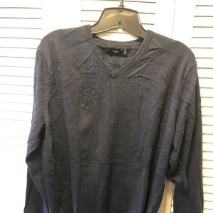 J Crew Navy V-Neck Sweater Large